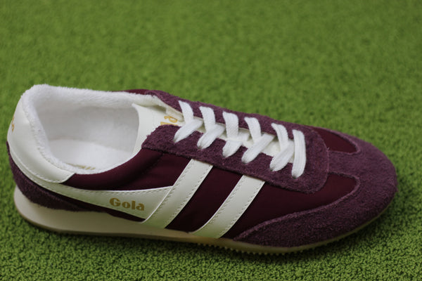 Women's Sprinter Sneaker - Wine/White Nylon/Suede