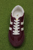 Women's Sprinter Sneaker - Wine/White Nylon/Suede Top View
