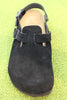 Men's Tokio Clog - Black Suede Top View