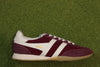 Women's Sprinter Sneaker - Wine/White Nylon/Suede Side View