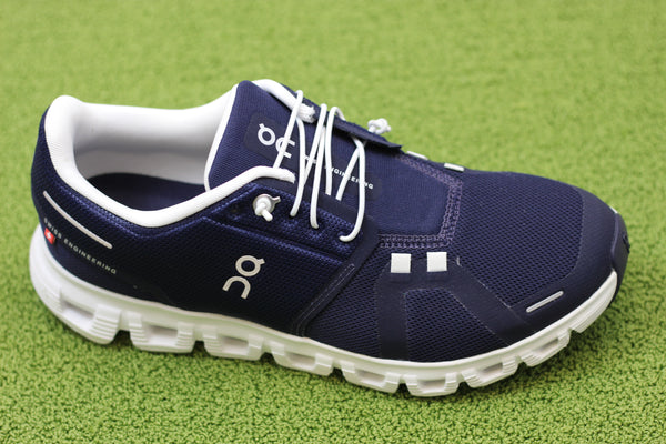 Mens Cloud6 Sneaker - Midnight White Mesh/Synthetic Side Angle View