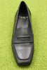 Womens Debbi Heel Loafer - Black Leather Top View