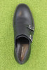 Womens Heidi Monkstrap- Black Leather Top View