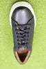 Men's Goswell Tie Sneaker -  Blk Leather Top View