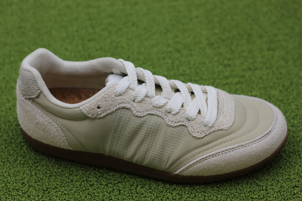 Womens Nanna Sneaker  - Ivory Nylon/Suede Side Angle View