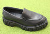 Women's Page Loafer - Black Leather Side Angle View