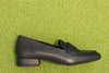Womens Debbi Heel Loafer - Black Leather Side View