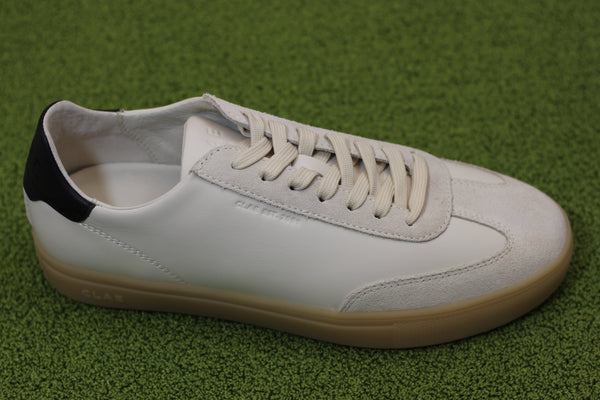 Unisex Deane Sneaker -  White/ Black Leather Side View