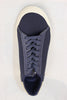 Unisex Bradley Knit Sneaker -Navy Safari Mesh/Leather Top View
