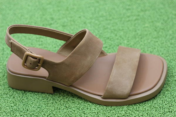Women's Dana Sandal - Brown Leather Side View