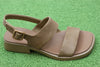 Women's Dana Sandal - Brown Leather Side View