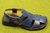 Women's Dana Fisherman Sandal - Blue Leather Side View