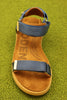 Womens Line Sandal - Old Denim Nylon Front View
