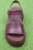 Women's Tasha Sandal - Burgundy Leather Front View