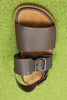 Mens Lluc Sandal- Brown Leather Top View