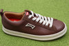 Mens Runner Sneaker - Brown Leather Side Angle View