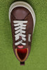 Mens Runner Sneaker - Brown Leather Top View