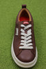 Mens Runner Sneaker - Brown Leather Front View