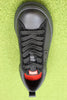 Mens Runner Sneaker - Black Leather Top View