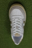 Women's Hawk Sneaker - White/Gold Leather/Suede Top View
