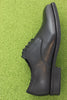 Mens Mario Oxford - Black Leather Side View