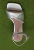 Women's Dally02 Heel Sandal - Silver Leather Top View