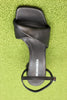 Women's Dally02 Heel Sandal - Black Leather Top View