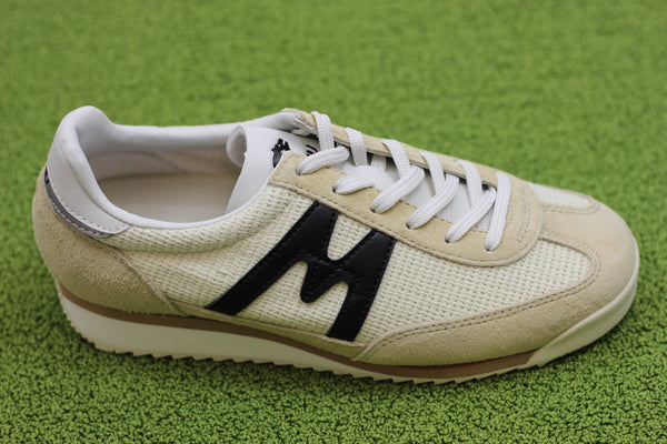 Unisex Mestari Sneaker - Boulder/Jet Black Mesh/Suede/Leather Side Angle View