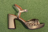 Women's Keske48 Sandal - Bronce Metallic Leather Side View