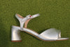 Women's Dally02 Heel Sandal - Silver Leather Side View