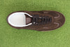 Womens Rife Shimmer Sneaker-Brown Suede/Leather Top View