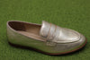Women's Faith Loafer- Light Gold Leather Side Angle View