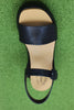 Women's Hallie Sandal - Black Leather Top View