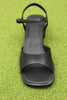 Women's Kora Sandal - Black Leather Top Angle View