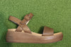 Women's Hallie Sandal - Tan Leather Side View