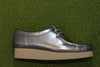 Women's Wallabee - Silver Patent Leather Side View