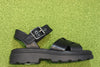 Women's Orinoco3 Cross Sandal - Black Leather Side View