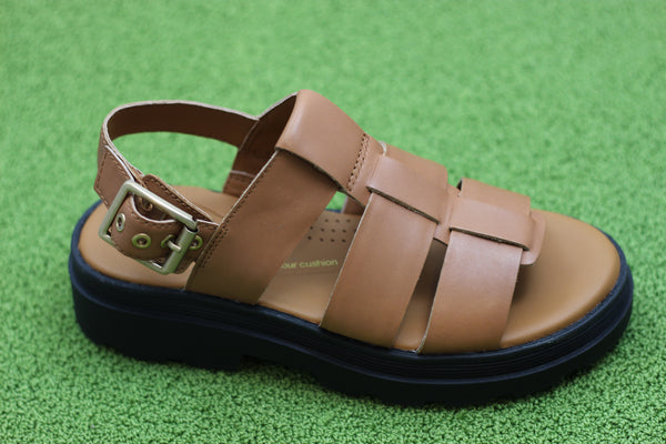 Women's Orinoco3 Strap Sandal - Tan Leather Side Angle View