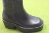 Womens Billie Zip Boot - Black Leather Side Angle View