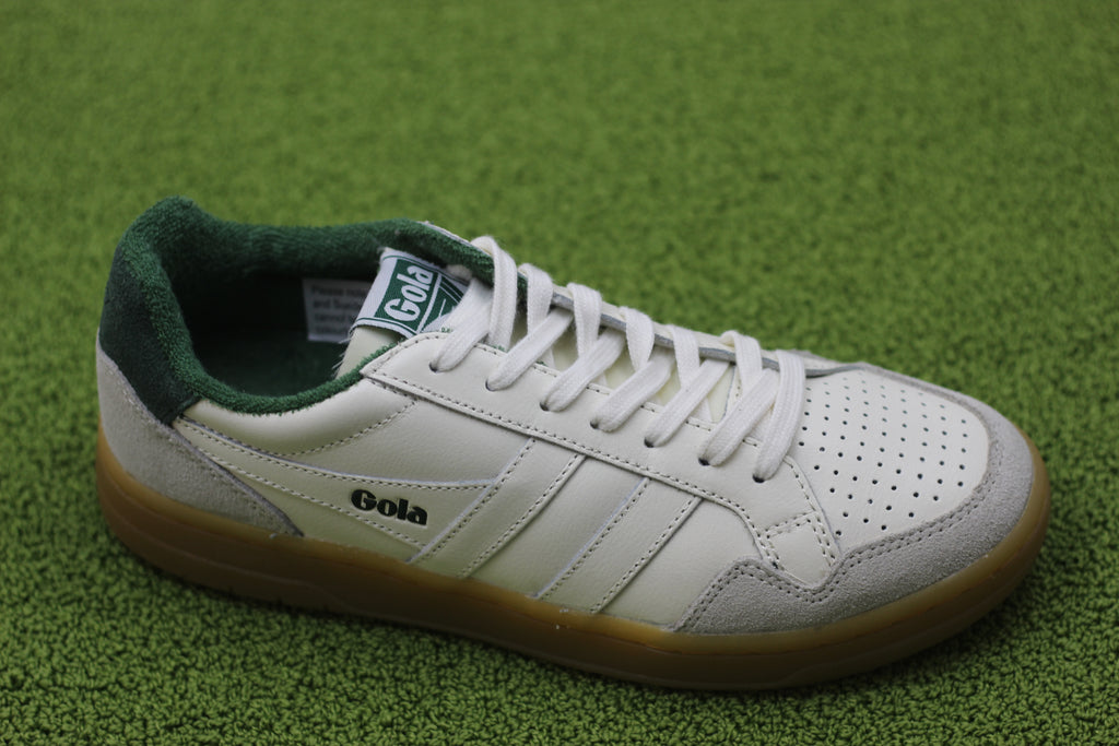 Women's Eagle86 Sneaker - White/Evergreen Side Angle View