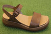 Women's Hallie Sandal - Tan Leather Side Angle View