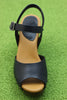 Women's Gwen Clog Sandal - Black Leather Top View
