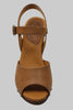 Women's Gwen Clog Sandal - Tan Leather Top View