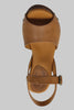 Women's Gwen Clog Sandal - Tan Leather Top View