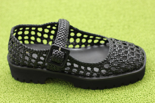 Women's Veronique Mary Jane - Black Synthetic Side Angle View