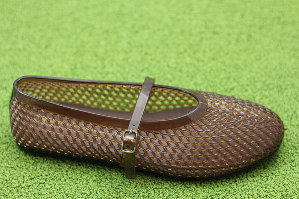 Women's Classy Mary Jane - Mocha Synthetic Side Angle View