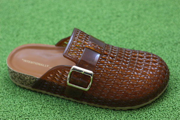 Women's Seth Mule Slide - Caramel Synthetic Side Angle View