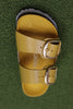Women's Arizona Big Buckle Sandal - Ochre Patent Leather Top View