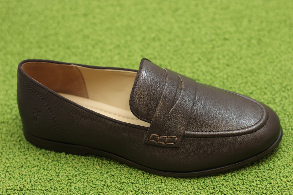 Women's Faith Loafer- Dark Brown Leather Side Angle View
