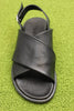 Women's 90952 Sandal - Black Leather Top View